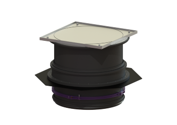 Firkantet flisebar dæksel med flange