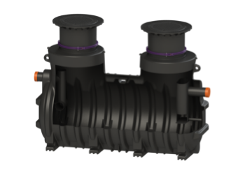 Fedtudskiller m/2 dæksler KLD 400 Ø160mm 10L/sek