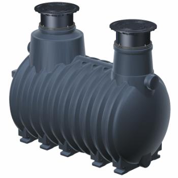 Fedtudskiller m/2 dæksler KLD 400 Ø250mm 35L/sek